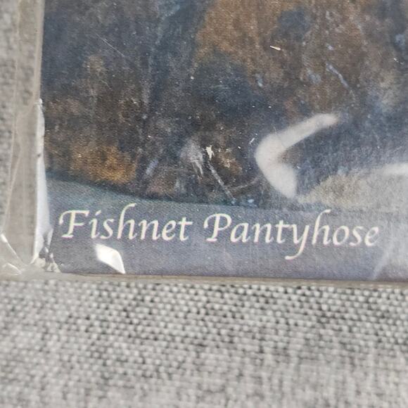 New Elegant Moments Fishnet Pantyhose One Size Orange Nylon Tights Costume - Picture 8 of 10